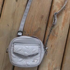 NWOT Lug Swing Crossbody Small Purse Chain Strap Adjustable Grey Gray